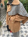 Yakalı Ekose Detaylı Trenç  Taba