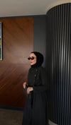 Yakalı Elbise Gri