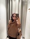 Yakalı Sweatshirt Camel