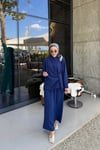 Yandan Bağlmalı Gömlek Pantolon Takım Lacivert 