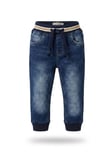 BAĞÇIKLI VE RİBANALI BEBEK KOT JOGGER PANTOLON