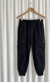 ERKEK  ÇOCUK KARGO CEP DETAYLI JOGGER PANTOLON -SİYAH 