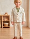 ERKEK ÇOCUK NAKIŞ DETAYLI DOKUMA BLAZER CEKET TAKIM