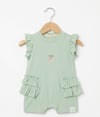 KİRAZ NAKIŞLI VOLANLI MİNT YEŞİLİ BEBEK TULUM 