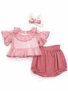 KIZ BEBEK TAKIM BANDANA DETAYLI 