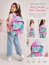 PASTEL ÇİÇEK DESENLİ KIZ ÇOCUK SIRT ÇANTASI 