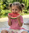 PEMBE KARPUZ BASKILI KIZ ÇOCUK TAYTLI TAKIM 