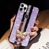 Apple iPhone Uyumlu 3d Kelebek Objeli Telefon Kılıfı Mor - ShinyTECH