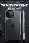Apple iPhone Uyumlu Darbe Emici Titanyum Şeffaf Telefon Kılıfı Siyah - ShinyTECH