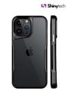 Apple iPhone Uyumlu Darbe Emici Titanyum Şeffaf Telefon Kılıfı Siyah - ShinyTECH