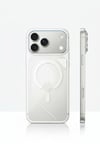 Apple iPhone Uyumlu Line MagSafe Şeffaf Kılıf Beyaz - ShinyTECH