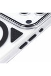 Apple iPhone Uyumlu Line MagSafe Şeffaf Kılıf Siyah - ShinyTECH