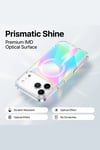 Apple iPhone Uyumlu PrismEdge MagSafe Şeffaf Kılıf – Lazer Optik Rainbow Yansımalı Şeffaf - ShinyTECH