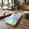 Apple iPhone Uyumlu PrismEdge MagSafe Şeffaf Kılıf – Lazer Optik Rainbow Yansımalı Şeffaf - ShinyTECH