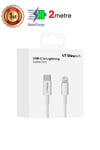 Apple iPhone Uyumlu Şarj Kablosu USB-C to Lighting (2m) Beyaz - ShinyTECH
