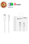 Apple iPhone Uyumlu Şarj Kablosu USB-C to Lighting (2m) Beyaz - ShinyTECH