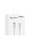 Apple iPhone Uyumlu Şarj Kablosu USB-C to Lighting (1m) Beyaz - ShinyTECH