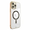 Apple iPhone Uyumlu Şeffaf Buzlu Gold Magsafe Kılıf Pembe - ShinyTECH