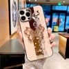 Apple iPhone Uyumlu Taşlı Kelebek Standlı Kılıf Pembe - ShinyTECH