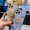 Apple iPhone Uyumlu Taşlı Kelebek Yüzüklü Kılıf Pembe - ShinyTECH