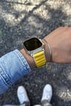 Apple Watch Uyumlu Alpine Loop Kordon Gri/Sarı - ShinyTECH