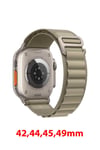 Apple Watch Uyumlu Alpine Loop Kordon Zeytin Yeşili - ShinyTECH