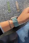 Apple Watch Uyumlu Baklalı Denim Loop Kordon Turkuaz - ShinyTECH