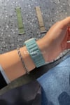 Apple Watch Uyumlu Baklalı Denim Loop Kordon Turkuaz - ShinyTECH