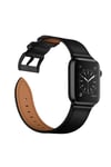 Apple Watch Uyumlu Hakiki Deri Kordon Siyah - ShinyTECH