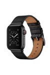 Apple Watch Uyumlu Hakiki Deri Kordon Siyah - ShinyTECH