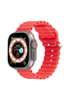 Apple Watch Uyumlu Kalın Ocean Loop Kordon Kırmızı - ShinyTECH
