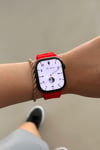 Apple Watch Uyumlu Kalın Silikon Kordon Kırmızı - ShinyTECH