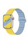 Apple Watch Uyumlu Manyetik Silikon Loop Kordon Kanarya Sarısı/Mavi - ShinyTECH