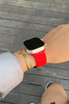 Apple Watch Uyumlu Modern Tokalı Kordon Kırmızı - ShinyTECH