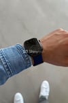 Apple Watch Uyumlu Premium Deri Loop Gece Mavisi - ShinyTECH