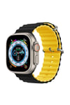 Apple Watch Uyumlu Renkli Ocean Loop Kordon Siyah/Sarı - ShinyTECH