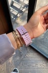 Apple Watch Uyumlu Renkli Ocean Loop Kordon Açık Mor/Turuncu - ShinyTECH