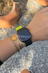 Apple Watch Uyumlu Renkli Ocean Loop Kordon Siyah/Sarı - ShinyTECH