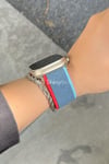 Apple Watch Uyumlu Trail Loop Kordon Mavi/Kırmızı - ShinyTECH