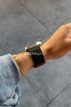 Apple Watch Uyumlu Ultra Manyetik Silikon Kordon Siyah/Turuncu - ShinyTECH