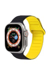 Apple Watch Uyumlu Ultra Manyetik Silikon Kordon Siyah/Sarı - ShinyTECH