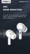 Shinytech ST-70 ANC Bluetooth 5.3 Kablosuz Kulak İçi Kulaklık Siyah