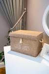 2 Adet Keçe Kapaklı Çok Amaçlı Mini Kutu Bej 35x24x24 cm