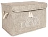 2 Adet Keçe Kapaklı Çok Amaçlı Mini Kutu Bej 35x24x24 cm