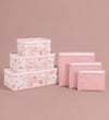7'li Yenidoğan Hastane Çıkış Organizer Set - Bölmeli Bebek Bakım Çantası - 6 Parça Valiz İçi Düzenleyici (Pembe)