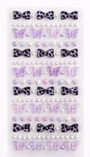 Mor Kelebek Parlak Işıltılı Taş Sticker Yapışkanlı Tırnak Saç Süs Dekor DIY Yılbaşı Hobi Süsleme Seti
