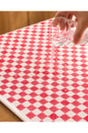 Pötikare Su İtici Çok Amaçlı Masa, Piknik ve Plaj Örtüsü 160 x 160 cm Kırmızı Beyaz
