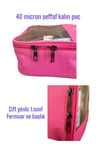 PVC Şeffaf Seyahat Makyaj Kozmetik Çantası (Pembe)