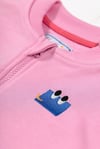 BeetleBeez- Curious Eyes Fermuarlı Sweatshirt - Pembe