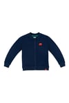 BeetleBeez- Curious Eyes Yumuşak Dokulu Fermuarlı Sweatshirt - Lacivert